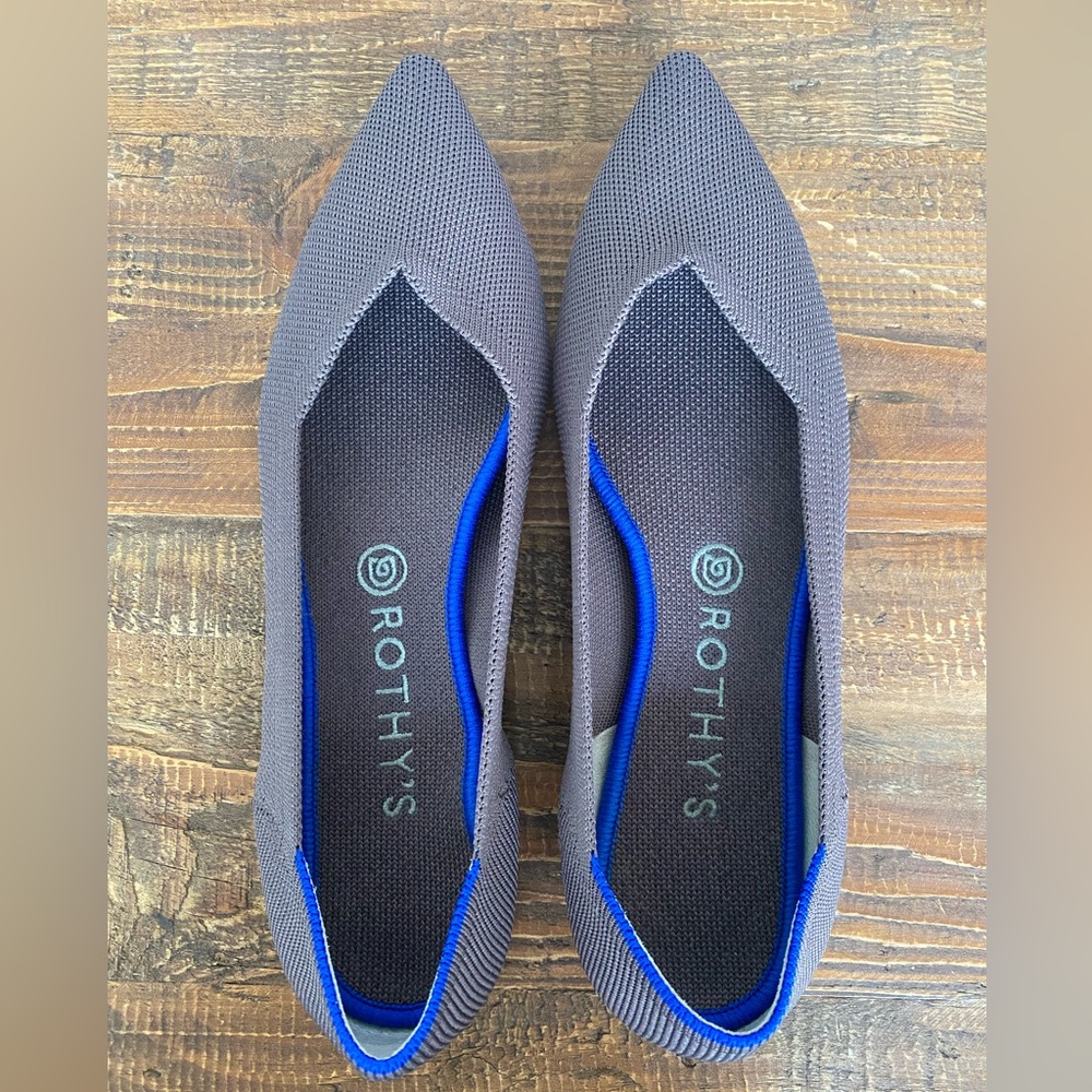 Rothy’s The Point Flat in Mink Size 10